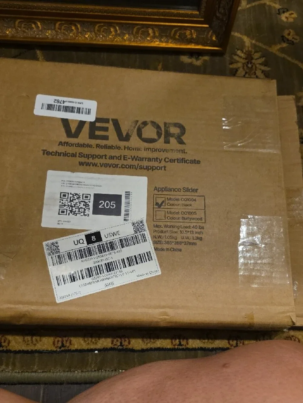 NWT NIB VEVOR Appliance Slider in Black